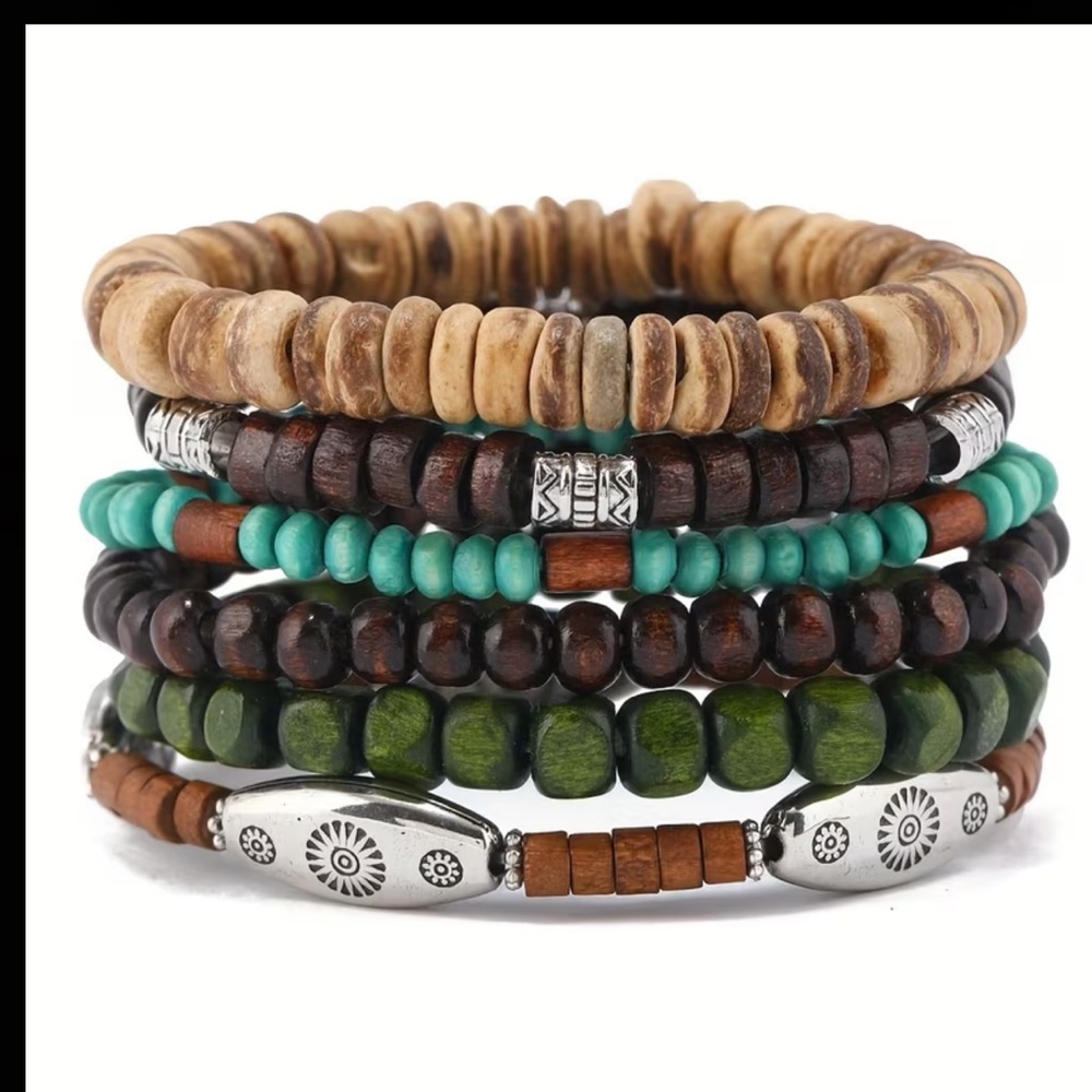 6 piece Beaded Bohemian Bracelet Set
